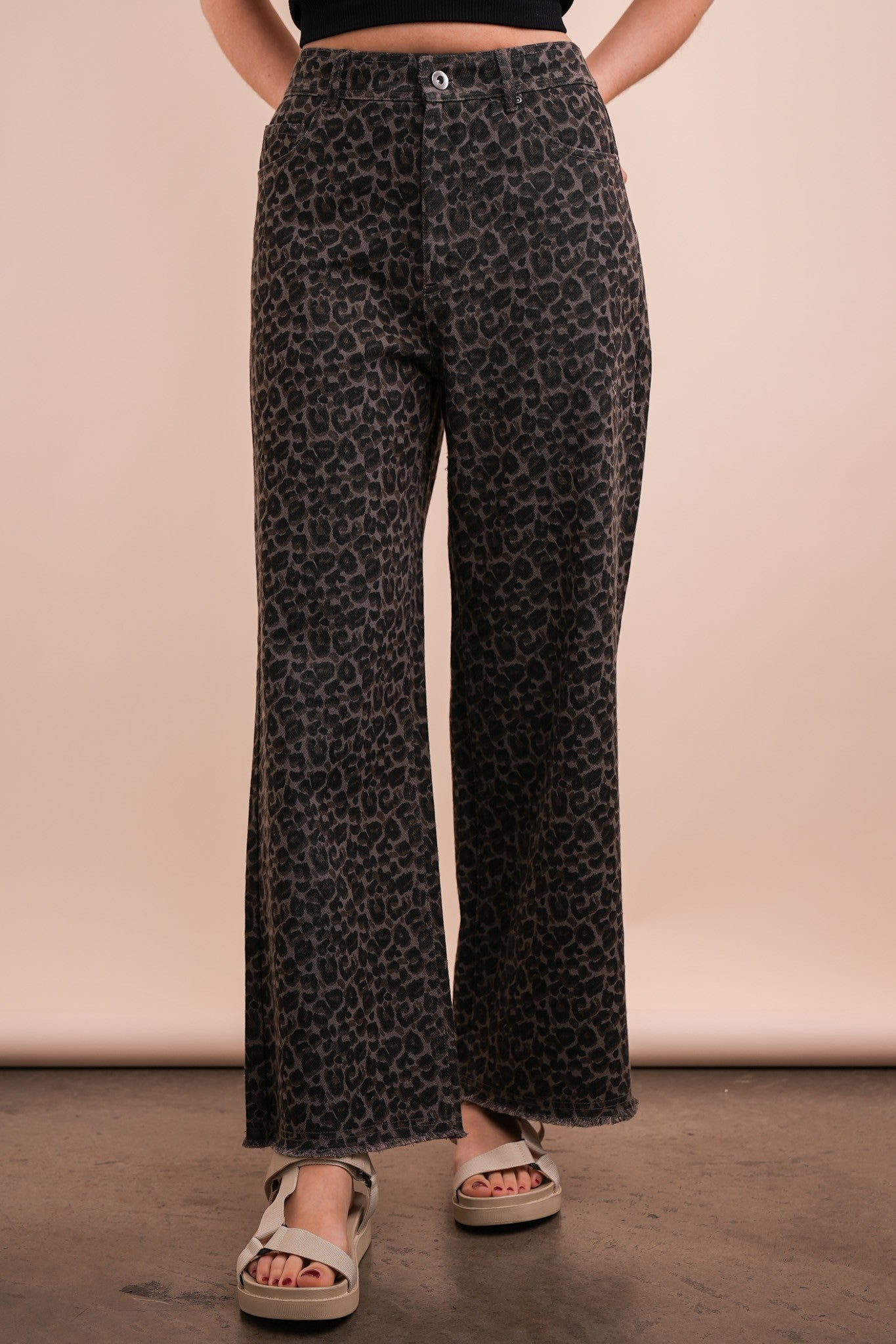 Luxe Leopard Straight Pants