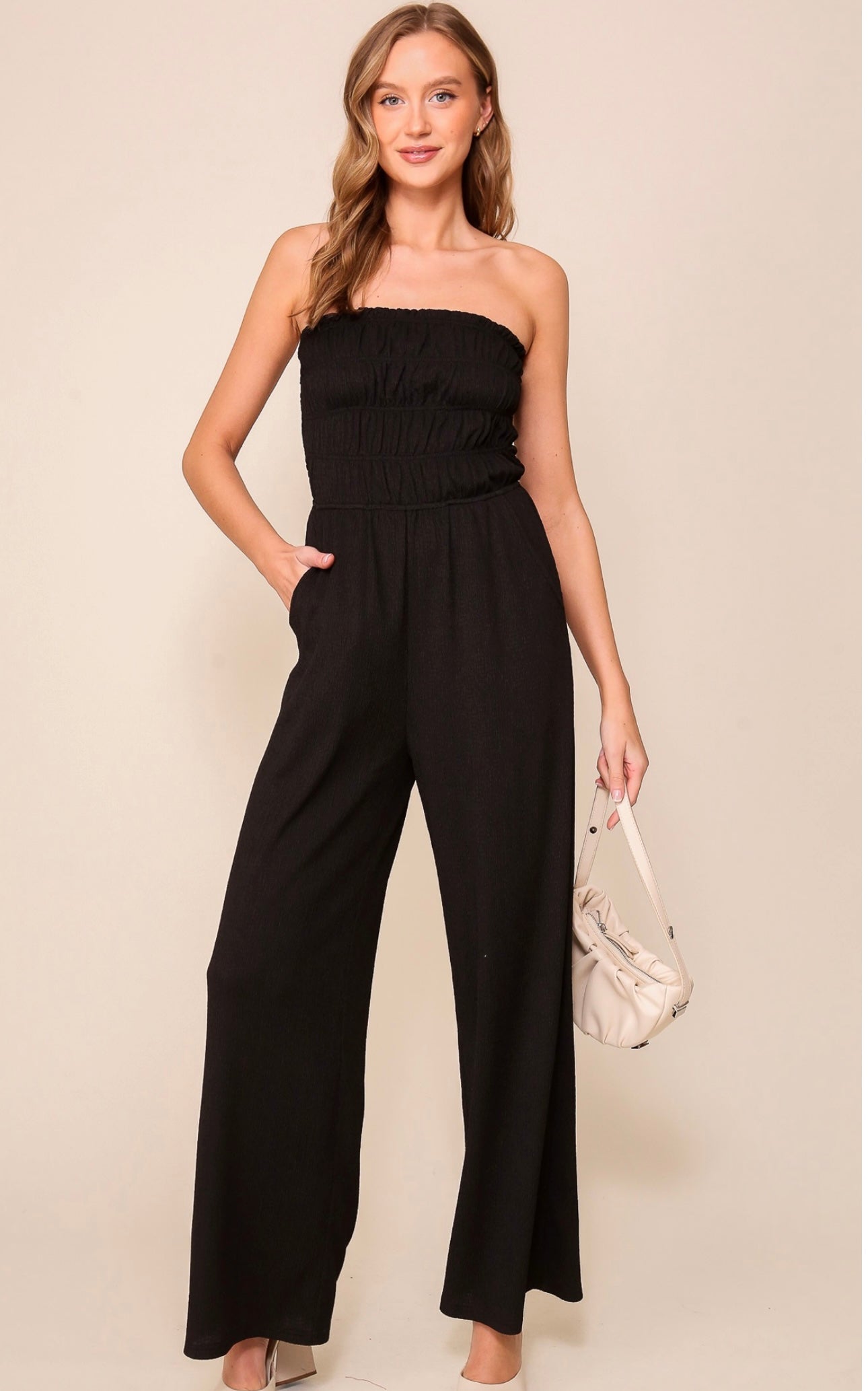 Luxe Smocked Jumpsuit