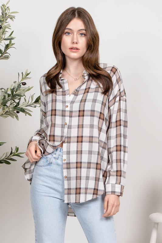 Luxe Plaid Top