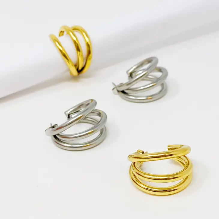 Luxe Triple Layered Earrings